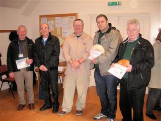 Les Thorne presented the certificates to Keith Leonard Dave Reed Paul Hunt and Chris Withall